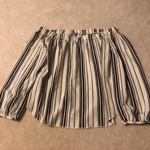 Stripped off the shoulder shirt